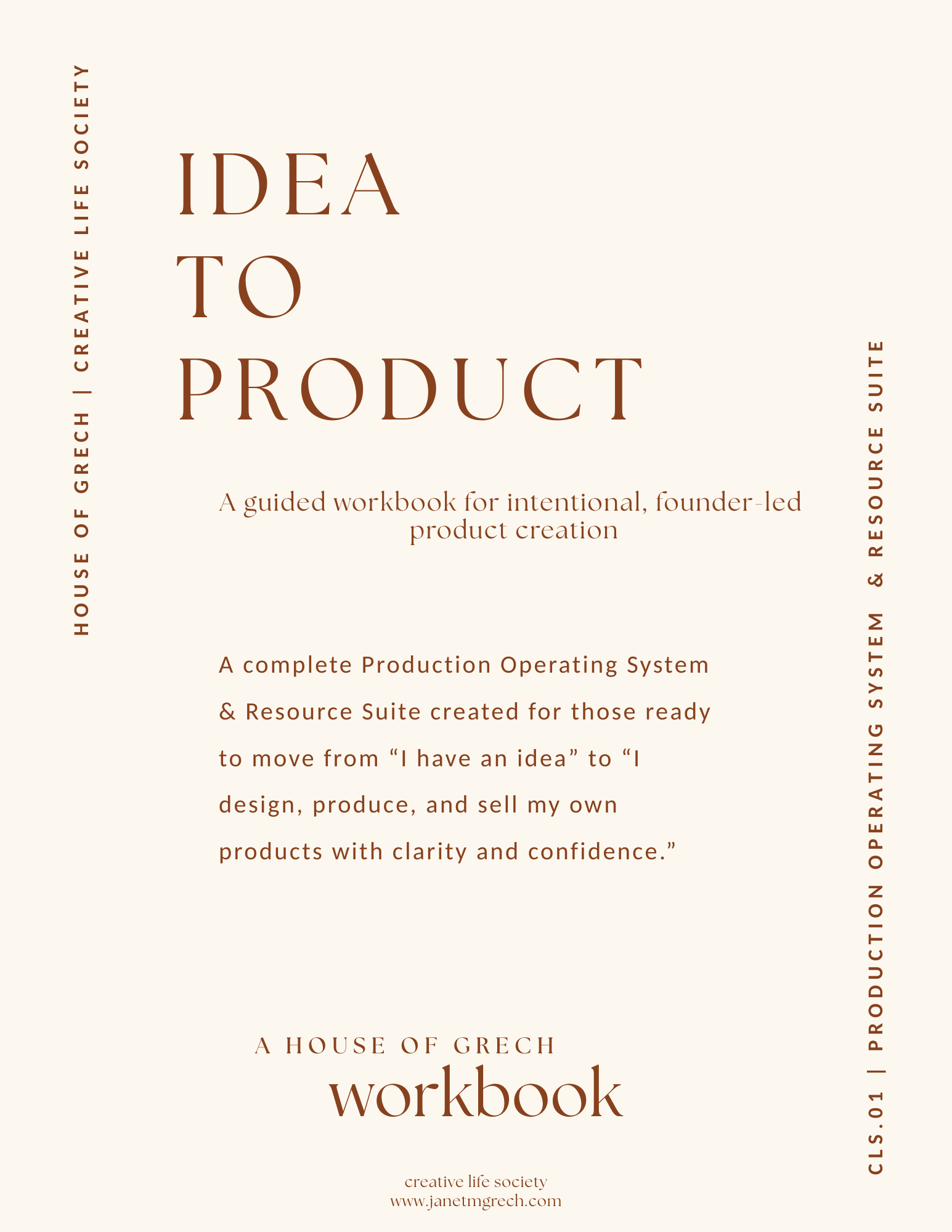 CLS.01 · Idea to Product ~ Self-Guided Product Creation Blueprint